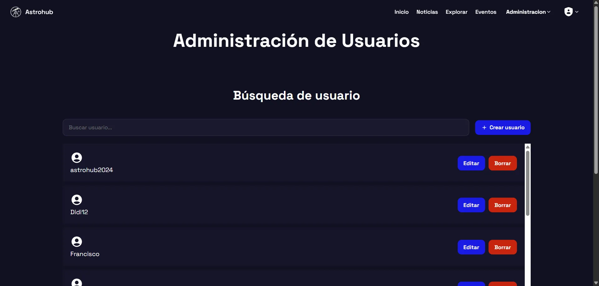 Admin · users
